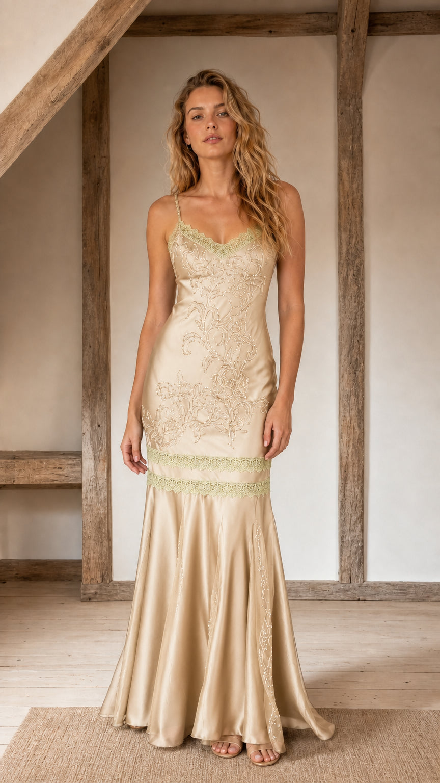 Front view of champagne color variant