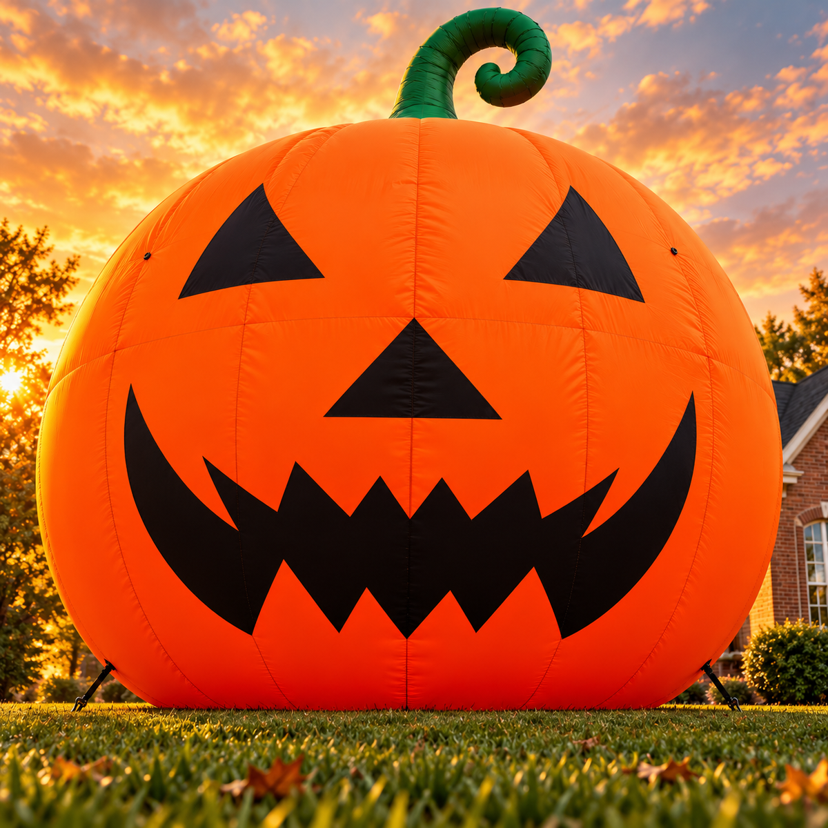 🎃 Giant 19.7FT Inflatable Jack-O’-Lantern 👻 – Oversized Halloween Yard Decoration